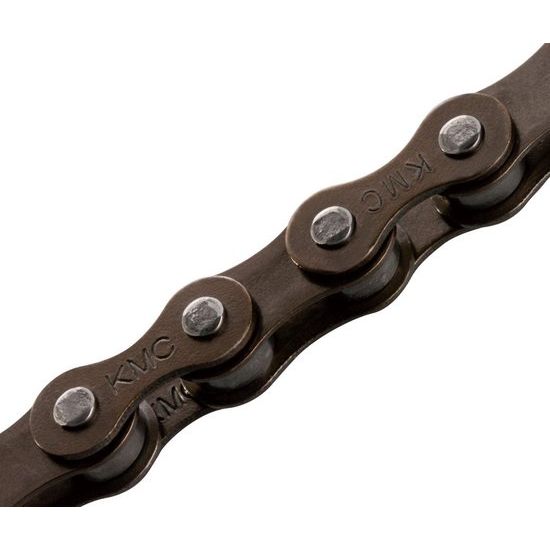 KMC Z1 Wide enkele snelheid ketting in bruin, 1/2" x 1/8", 112 schakels, geschikt voor fietsen