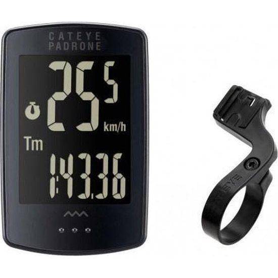 Fietscomputer Cateye Padrone Stealth Cc-Pa100W Draadloos Incl. Of100 Houder Steal - Le Coq Wielerartikelen