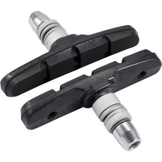 Shimano Deore LX M70T4 V-brake remblokken met moer, geschikt voor V-brake fietsremmen, paar, zwart rubber.
