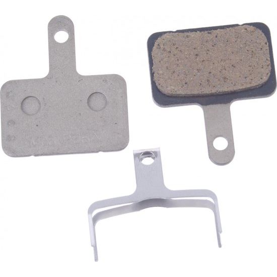 Shimano Deore M05 resin remblokset voor schijfremmen, set van remblokjes met resin materiaal voor optimale remprestaties.