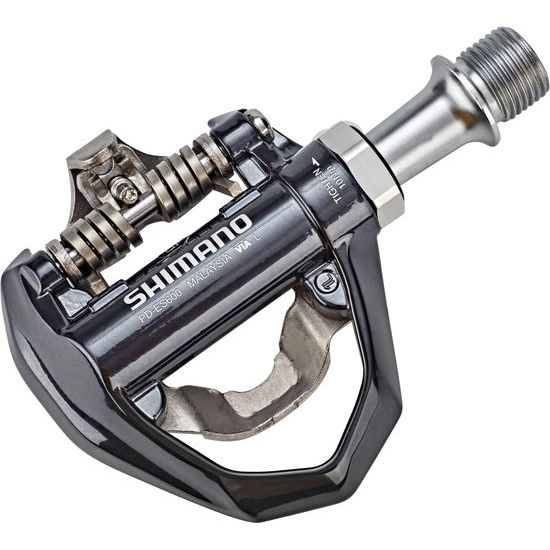 Shimano PD-ES600 MTB pedalen, enkelzijdige SPD, afgedichte pedalen voor off-road fietsen, zwart en robuust ontwerp