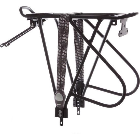 Porte-bagages arrière Massload réglable 26/28" - Noir mat