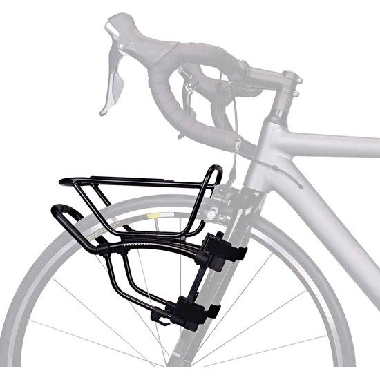 Topeak Voordrager Road Tetrarack R1 voor fiets met bevestigingspunten en stevig frame, geschikt voor lichte fietstassen.