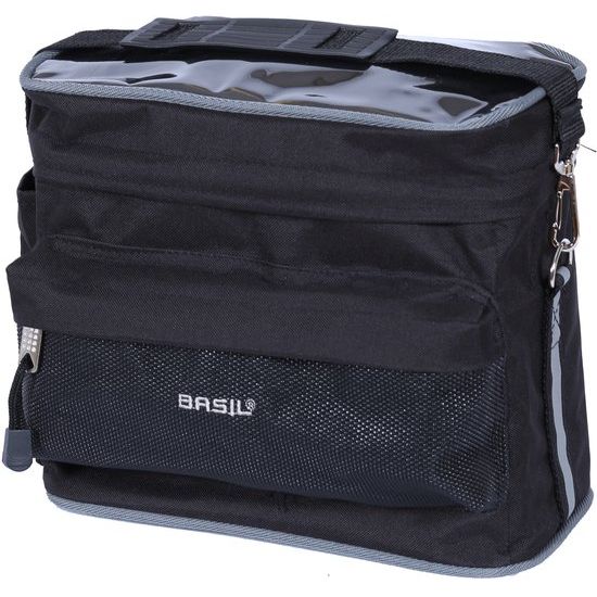 Basil Mali Stuurtas 8 Liter Zwart 600D Polyester