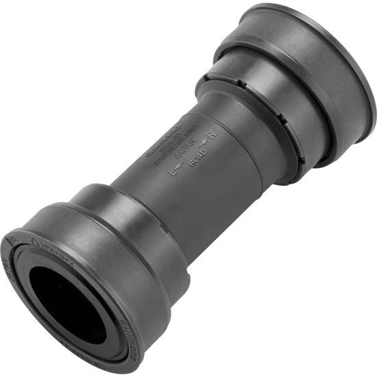 Shimano Sm-Bb71-41B trapas set in zwart, press fit bracket voor fietsen, 86,5 mm lengte, zichtbaar in de afbeelding
