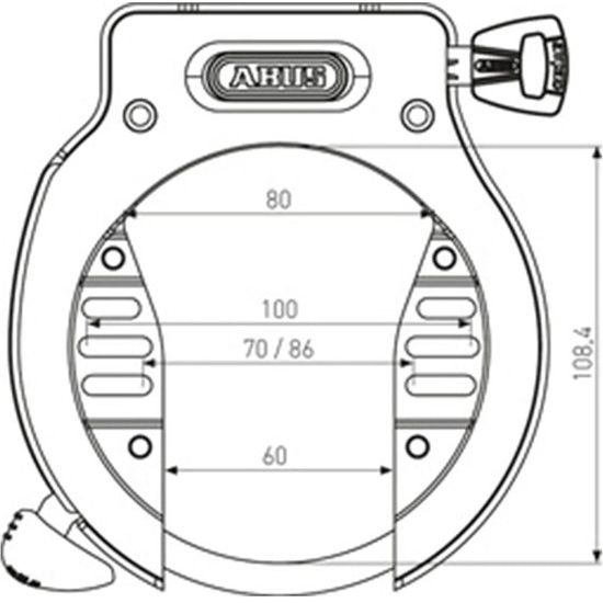 Abus Ringslot Amparo 4650 SL R Insteek Zwart