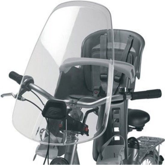 Siège enfant Polisport pour Bilby-Jr. avec pare-brise – Noir/Gris