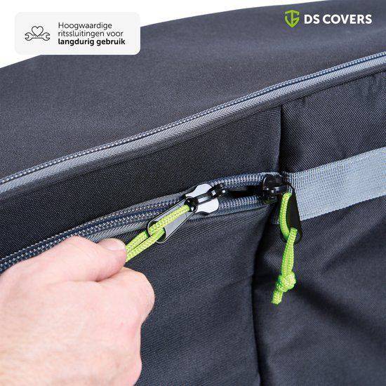 Fietstransporttas van DS Covers met het Arrow-design, stevige fietskoffer voor veilig vervoer van fietsen.