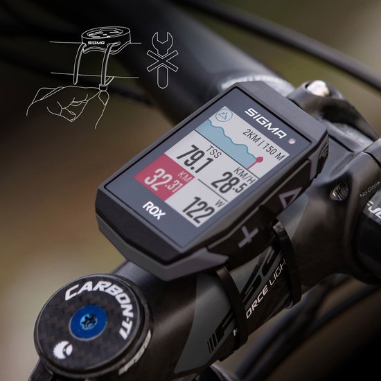 Sigma Gps Fietscomputer Rox 11.1 Evo Gps Met Standaard Stuurhouder - Wit - Le Coq Wielerartikelen