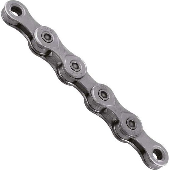 KMC X10 EPT 114 10-speed ketting in donker zilver, geschikt voor fiets met 1/2" x 11/128" aandrijving.