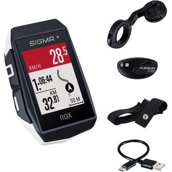 SigmaFietscomputer Rox 11.1 EVO Gps HR Compleet Zwart