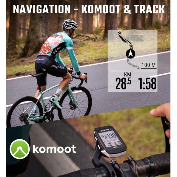 SigmaFietscomputer Rox 11.1 EVO Gps HR Compleet Zwart