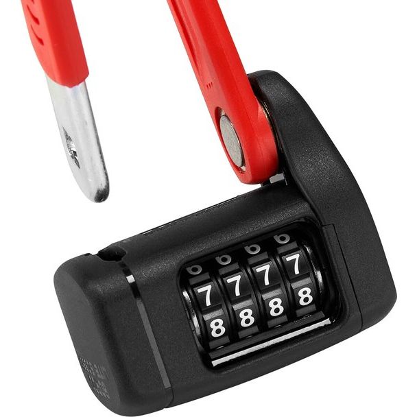 Abus Bordo Lite 6055C SH vouwslot van 85 cm met cijferslot en houder, beveiligingsfietsslot op een witte achtergrond