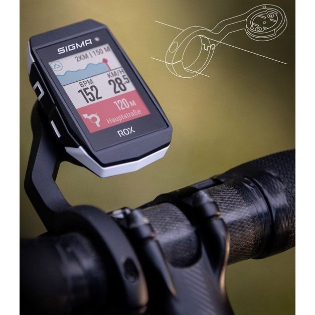 SigmaFietscomputer Rox 11.1 EVO Gps HR Compleet Zwart