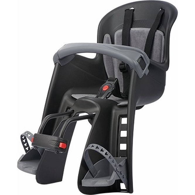 Polisport Kindersitz für Bilby-Jr. Inkl. Windschutzscheibe - Schwarz/Grau