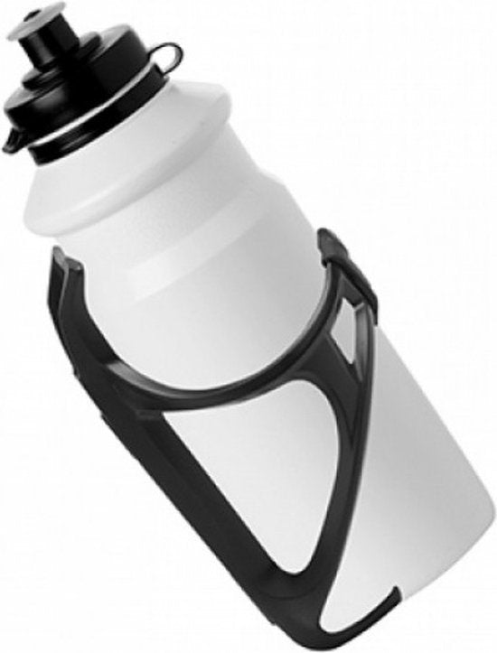 Polisport Premium kunststof bidonhouder zwart voor fiets, stevig en lichtgewicht, geschikt voor race- en mountainbikes.
