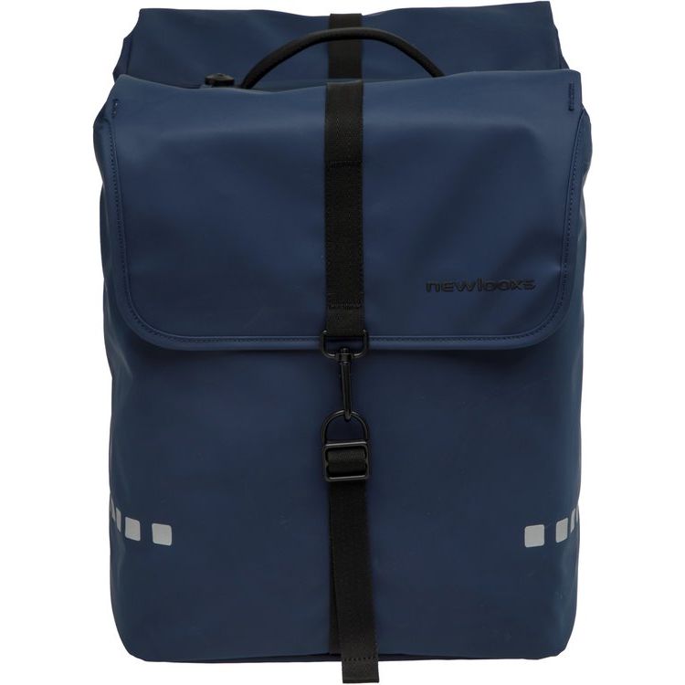 Dubbele fietstas van New Looxs Odense Mik, 39 liter, met waterdichte stof en stevige handvatten, geschikt voor weekendtrippen.