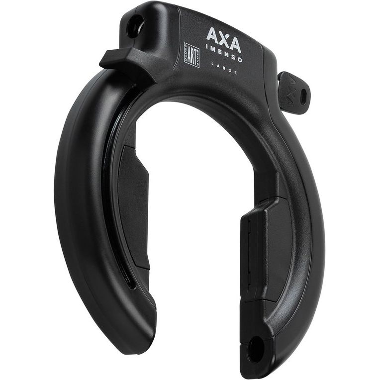 Zwart Axa Ringslot Imenso Large voor extra beveiliging, zichtbaar met slotmechanisme en stevige constructie.