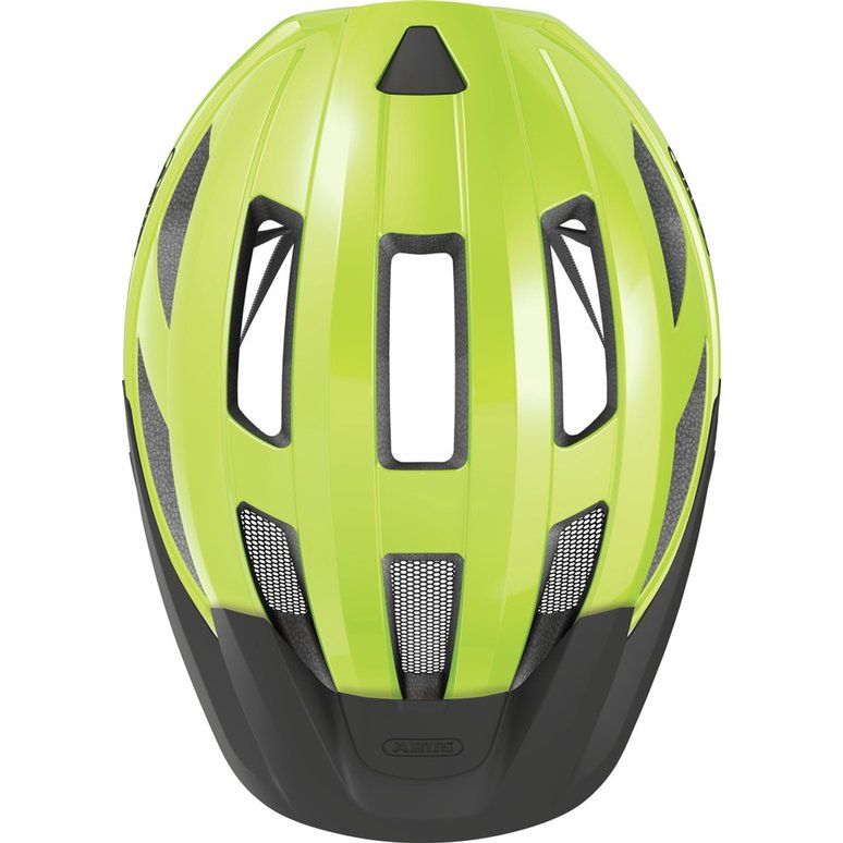 Abus Macator Mips racefietshelm, sportieve instaphelm met Mips-systeem, zwart met ventilatieopeningen, op een witte achtergrond