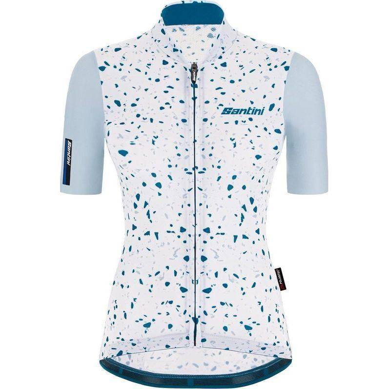 Santini Fietsshirt Korte Mouwen Blauw Dames - Delta Pietra S/S Jersey For Women Silver Bullet - Xl - Le Coq Wielerartikelen
