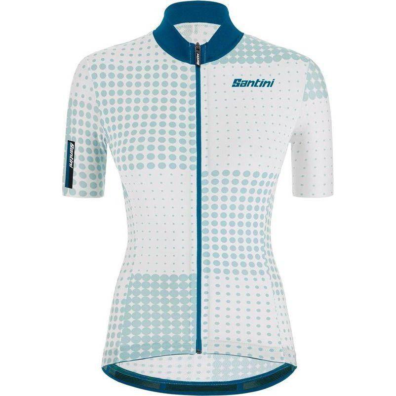 Santini Fietsshirt Korte Mouwen Blauw Dames - Tono Sfera S/S Jersey For Women Silver Bullet - Xs - Le Coq Wielerartikelen