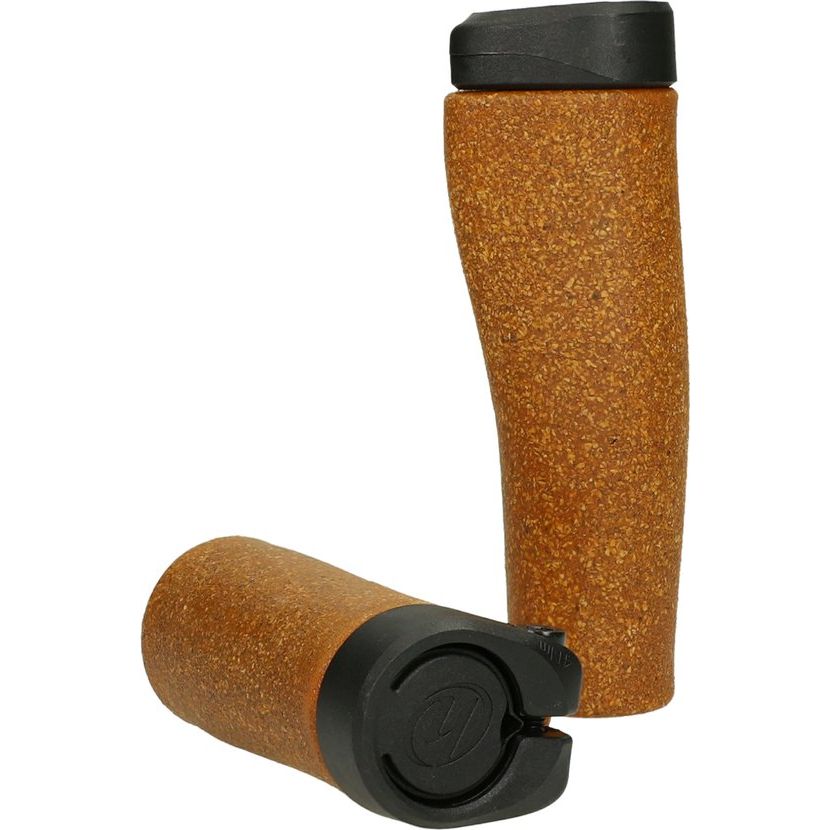 Herrmans Click DD37 kurk handvatten voor fiets, zwart rubber met comfortabele grip en stevige bevestiging