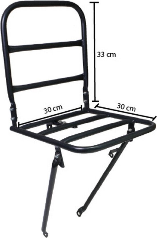 Steco transport voordrager van 30x30 cm met kroomboutmontage in matzwart, geschikt voor veilige voertuigtransporten