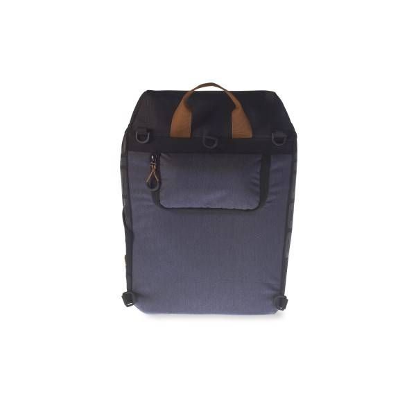Basil Miles Daypack fietsrugzak 17 liter in zwart met verstelbare schouderbanden en reflecterende details.