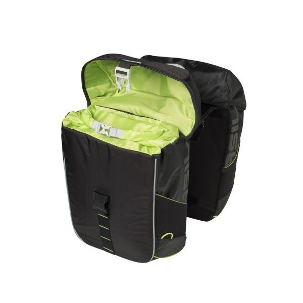 Basil Dubbele Fietstas Miles Double Bag 34 Liter 34 X 19 X 43 Cm - Le Coq Wielerartikelen