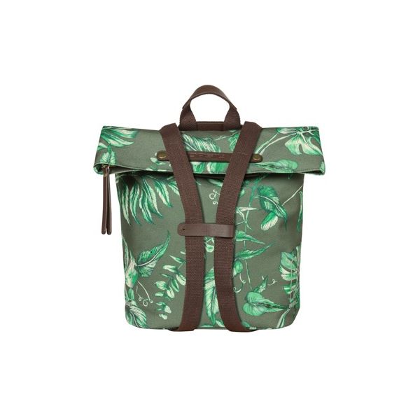 Basil fietsrugzak Ever Green, groene tas voor fietsen met 14-19 liter inhoud, 28x16x35 cm, geschikt voor fietsen en wandelen.