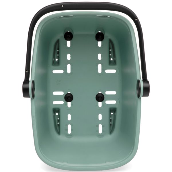 Nieuwe Looxs Clipper RT fietsmand van 28 liter, stevig en praktisch voor op de fiets, gemonteerd op racktime drager.