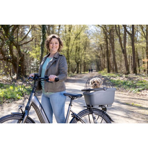 New Looxs Clipper 28 liter anthraciet fietsmand - Le Coq Wielerartikelen