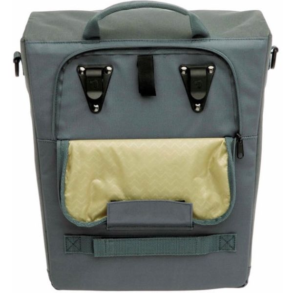 Dubbele fietstas van New Looxs Tulum Single 16 liter, waterafstotend, geschikt voor aan fiets en met verstelbare riemen