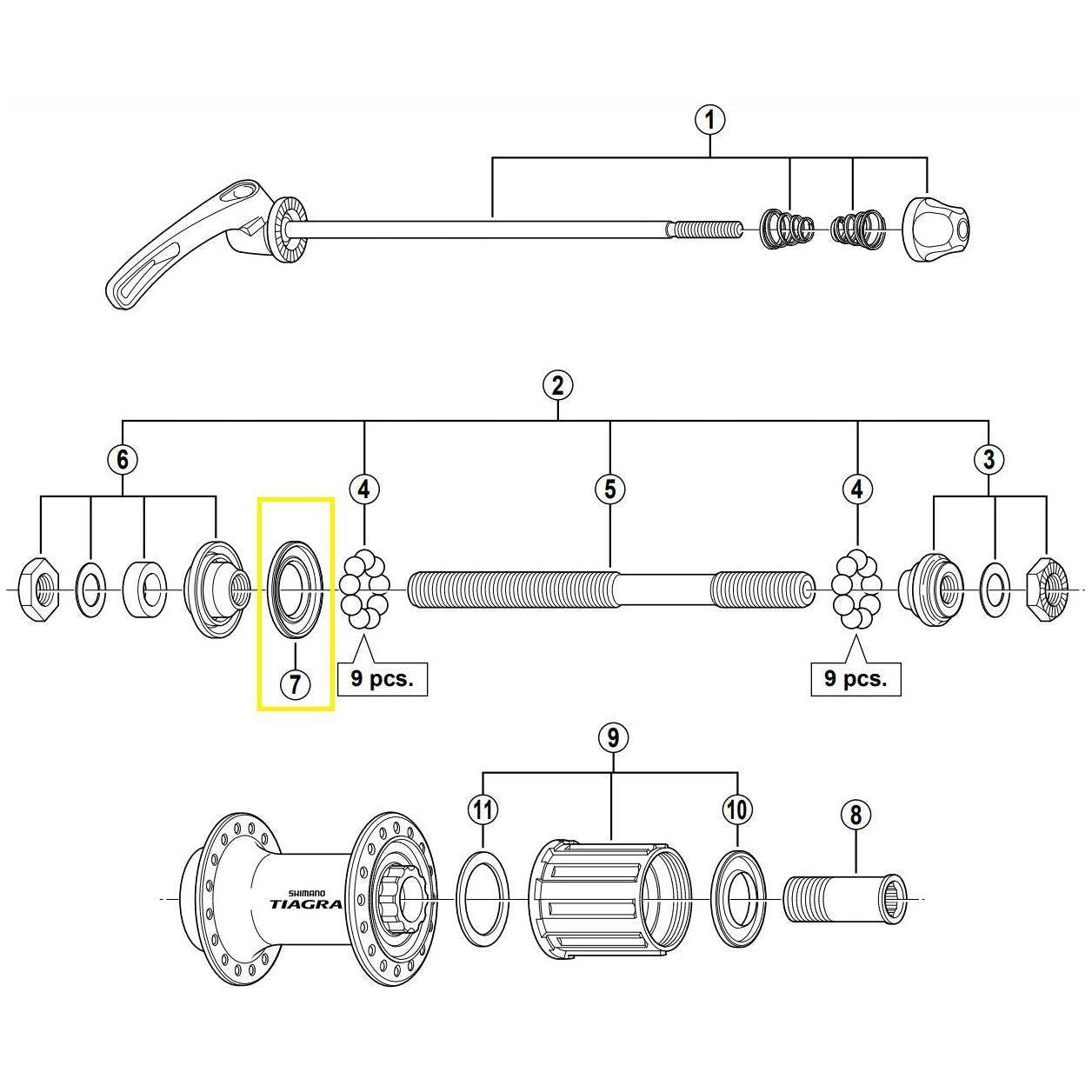 Stofkap Links Shimano Fh-4500 - Le Coq Wielerartikelen