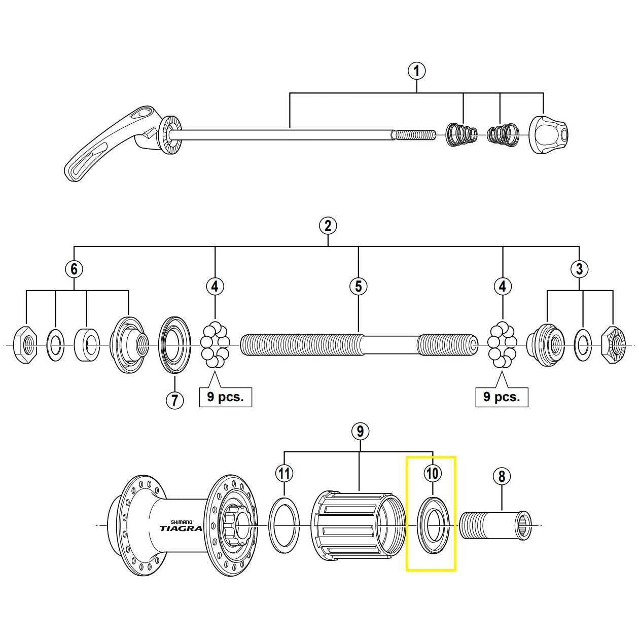 Stofkap Rechts Shimano Fh-4500 - Le Coq Wielerartikelen