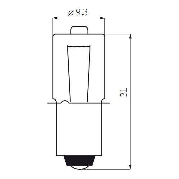Halogeenlamp Met Kraag 6 Volt / 2,4 Watt / 0,45 Ampere P13.5S (5 Stuks) - Le Coq Wielerartikelen