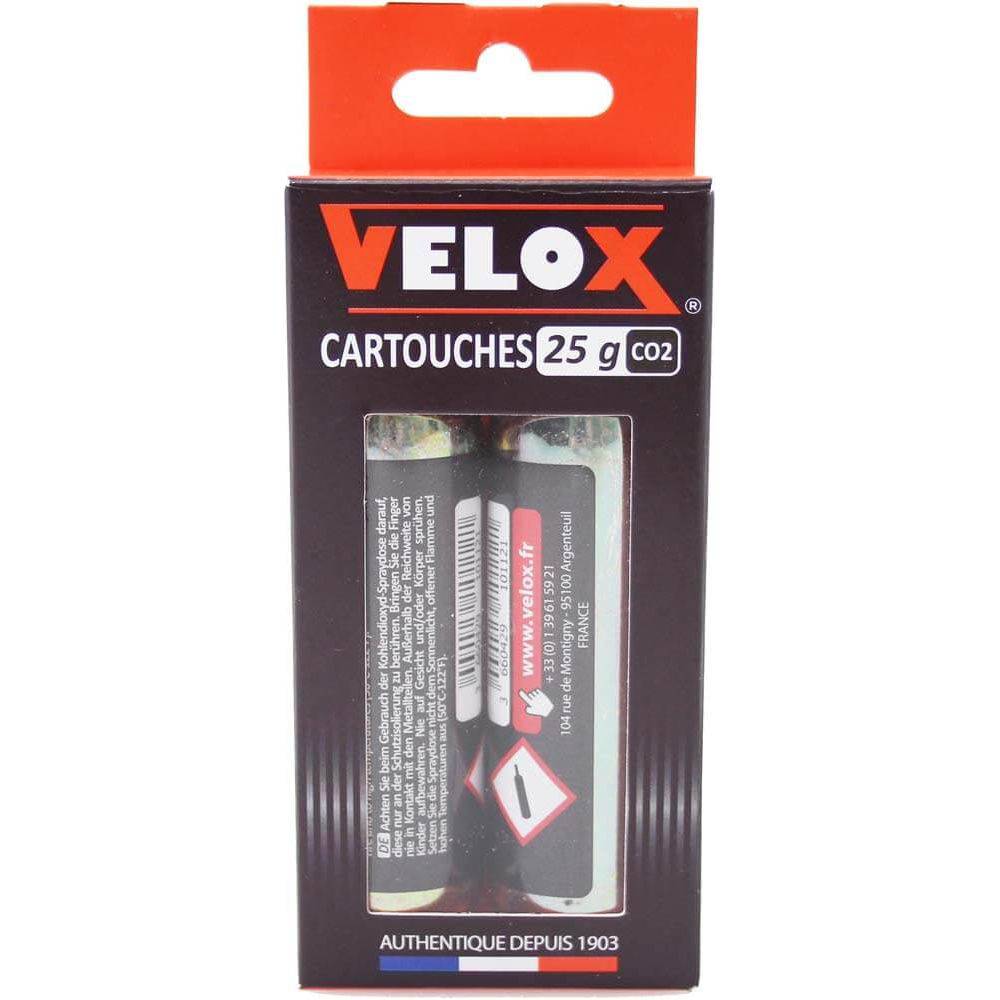 Co2 Cartridge Velox Met Draad 25 Gram - 2 Stuks In Blister - Le Coq Wielerartikelen