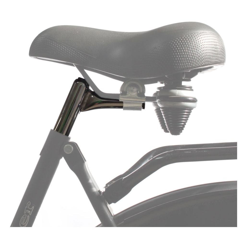 Steco Pin Up zadelpen Ø25,4 mm en 300 mm lang, chroomafwerking, geschikt voor fietsen en comfortabele ritten