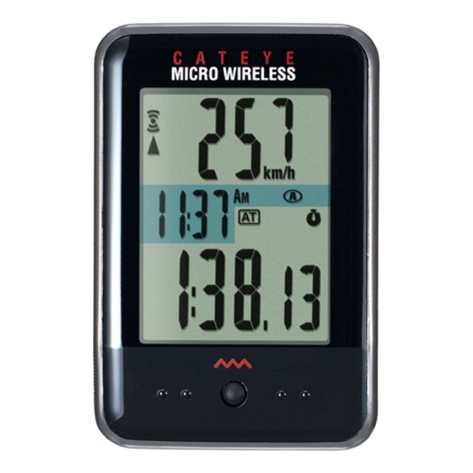 Fietscomputer Cateye Micro Cc-Mc200W Draadloos Zwart - Le Coq Wielerartikelen