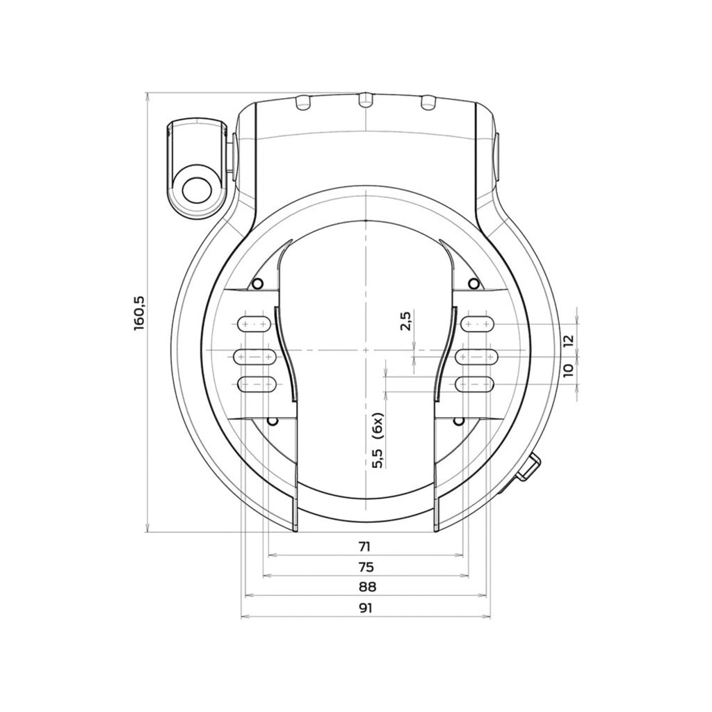 Axa Ringslot Defender Spatbord Bevestiging Zilver/Zwart - Le Coq Wielerartikelen