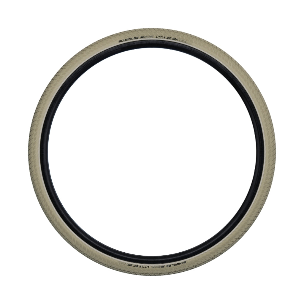 Schwalbe Little Big Ben 28-inch stadsfiets buitenband met K-Guard voor extra bescherming, zichtbaar op de afbeelding