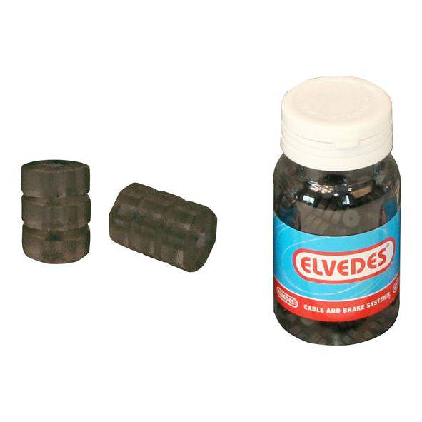 Rubberen O-Ringen Elvedes Voor Rem- / Schakelkabel Ø1,1-1,5Mm - Zwart (Potje Met 250 Stuks) - Le Coq Wielerartikelen