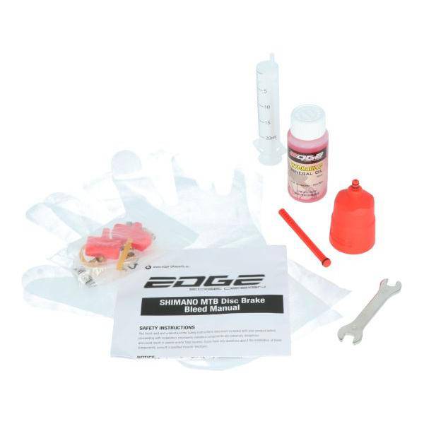 Schijfrem-ontluchtingsset Edge Shimano / Tektro - incl. olie - Le Coq Wielerartikelen