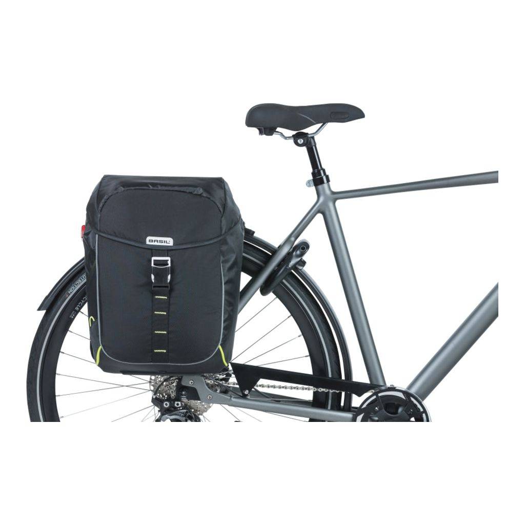 Basil Dubbele Fietstas Miles Double Bag 34 Liter 34 X 19 X 43 Cm - Le Coq Wielerartikelen