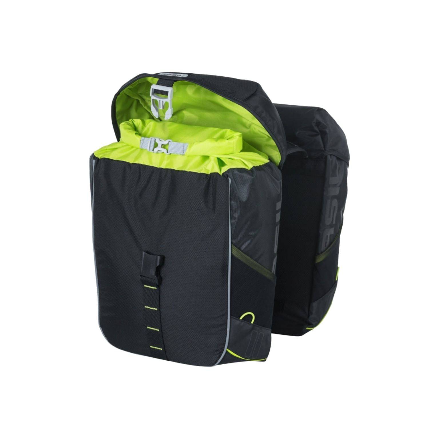 Basil Dubbele Fietstas Miles Double Bag 34 Liter 34 X 19 X 43 Cm - Le Coq Wielerartikelen