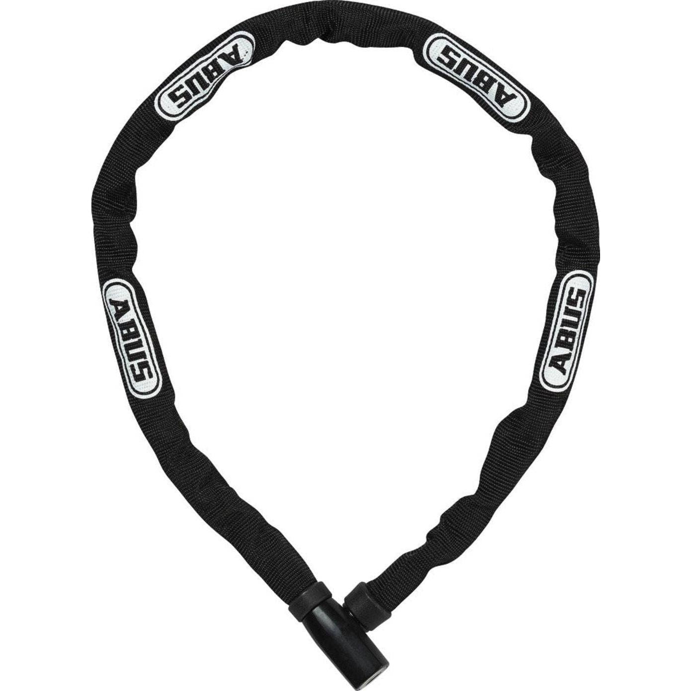 Abus Steel-O-Chain 4804K kettingslot van 75 cm met 4 mm ketting voor fietsbeveiliging, zichtbaar in de afbeelding.