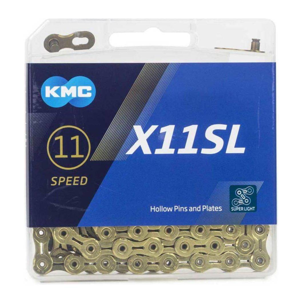 Ketting KMC X11SL 11V 11/128 Super Light Goud 118 Schakels - Le Coq Wielerartikelen