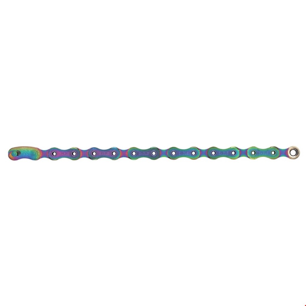 Sram PCXX1 12-speed ketting met 11/128 inch HollowPin voor kettingaandrijving, zichtbaar op de afbeelding.