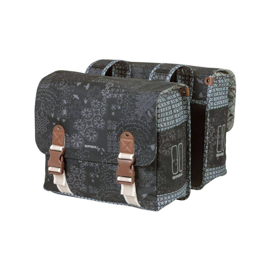 Dubbele Fietstas Basil Bohème Carry All 35 Liter 37 X 15 X 37 Cm - Le Coq Wielerartikelen