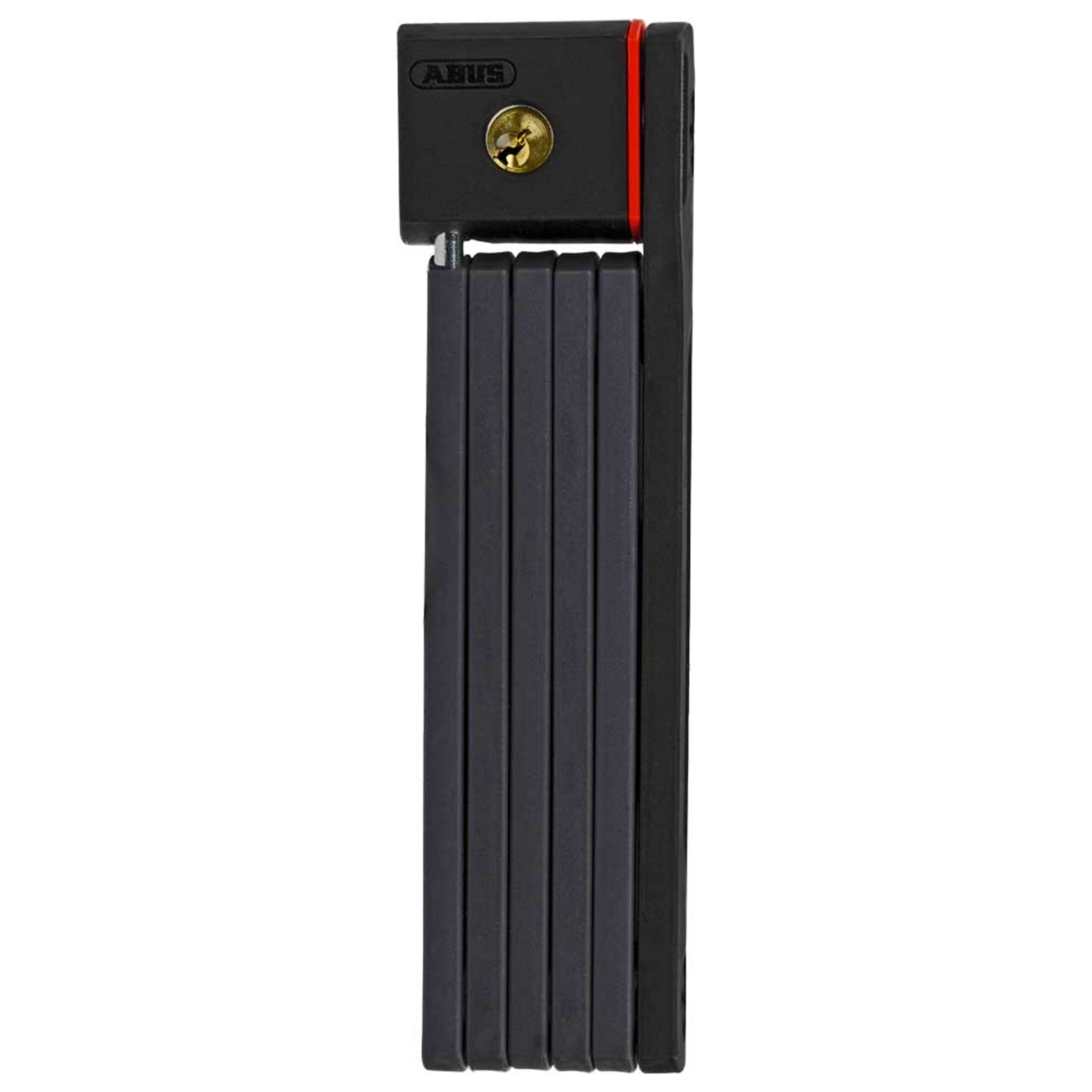 Abus Bordo Ugrip 5700 vouwslot van 80 cm, zwart met zachte grip, ideaal voor fietsbeveiliging, zichtbaar in de afbeelding